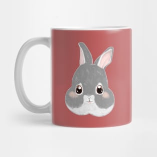 Gray Netherland Dwarf Rabbit | Bunniesmee | Chinesse New Year of Rabbit Mug